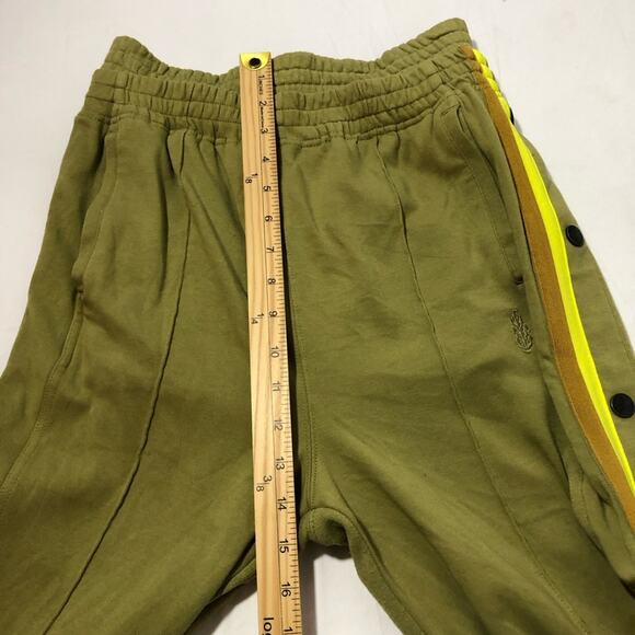 Free People Movement xs baby got track olive green yellow combo track pants snap - Picture 7 of 15